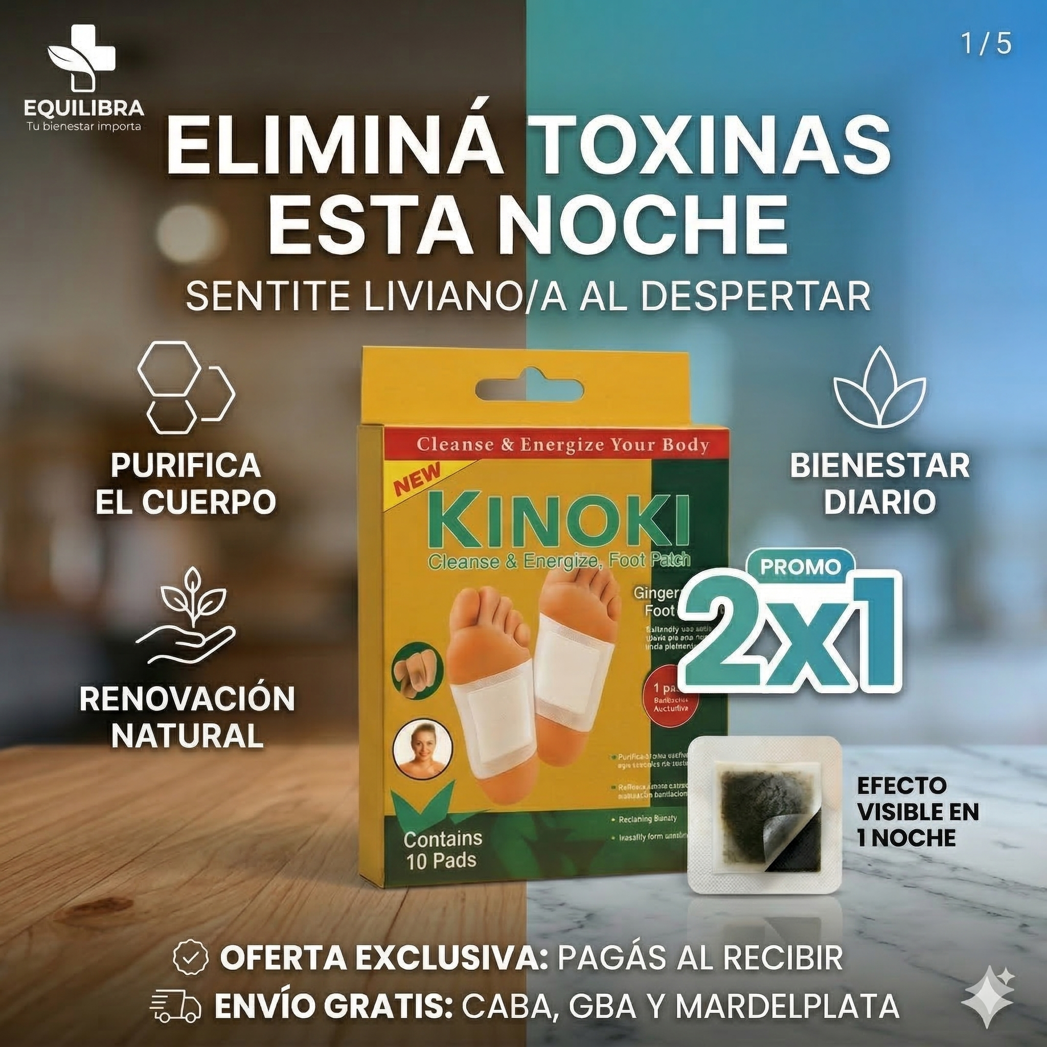 🔥 PROMO 2x1 Parches Desintoxicantes Kinoki